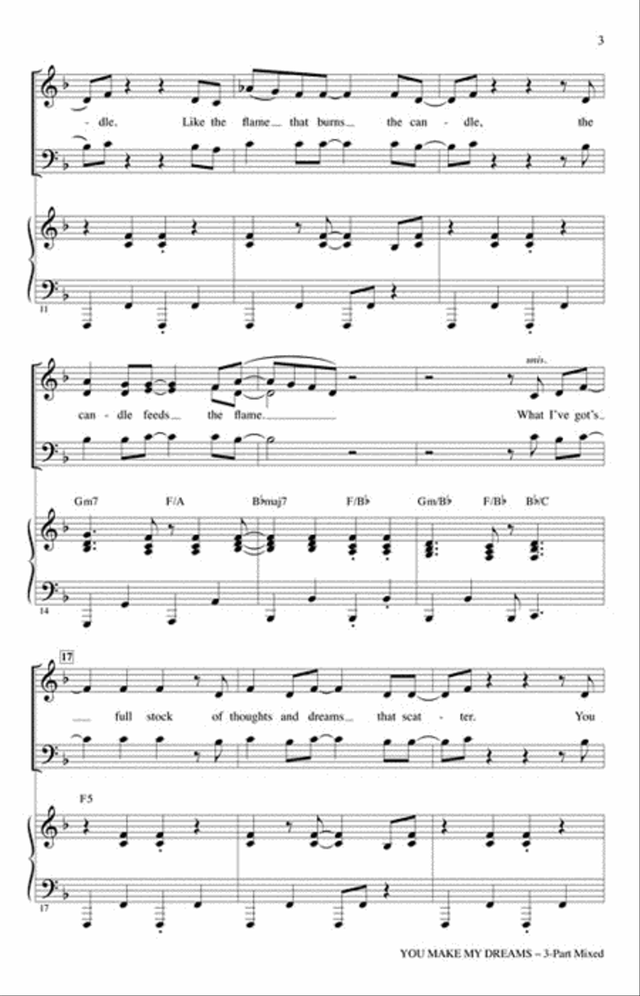 You Make My Dreams 3-Part scores gallery preview page 3