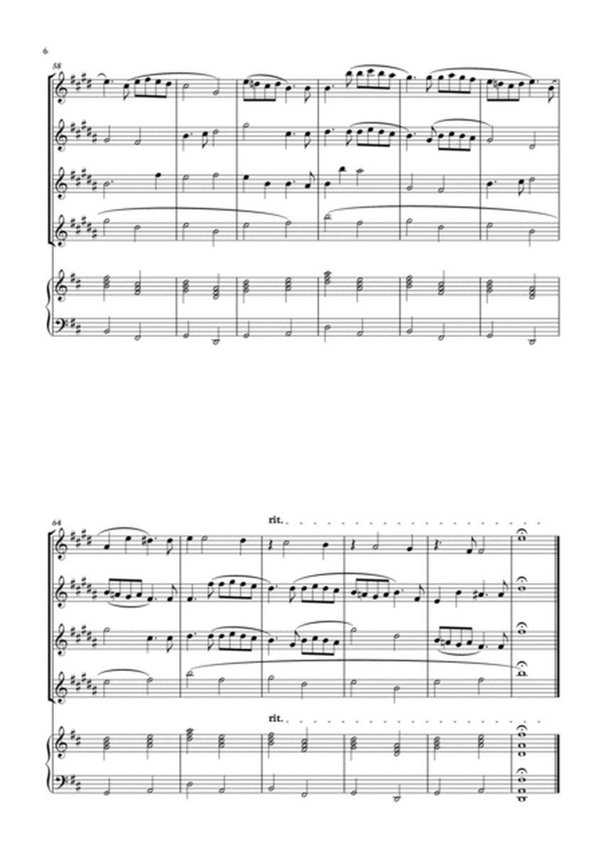 Canon in D - Pachelbel for Sax Quartet with piano. image number null