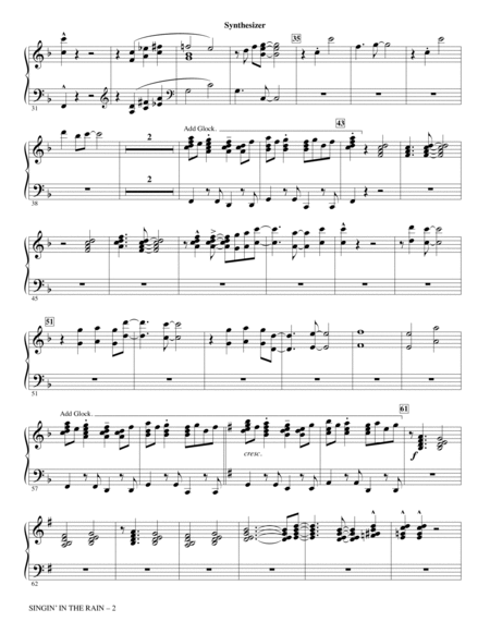 Singin' in the Rain (arr. Mac Huff) - Synthesizer