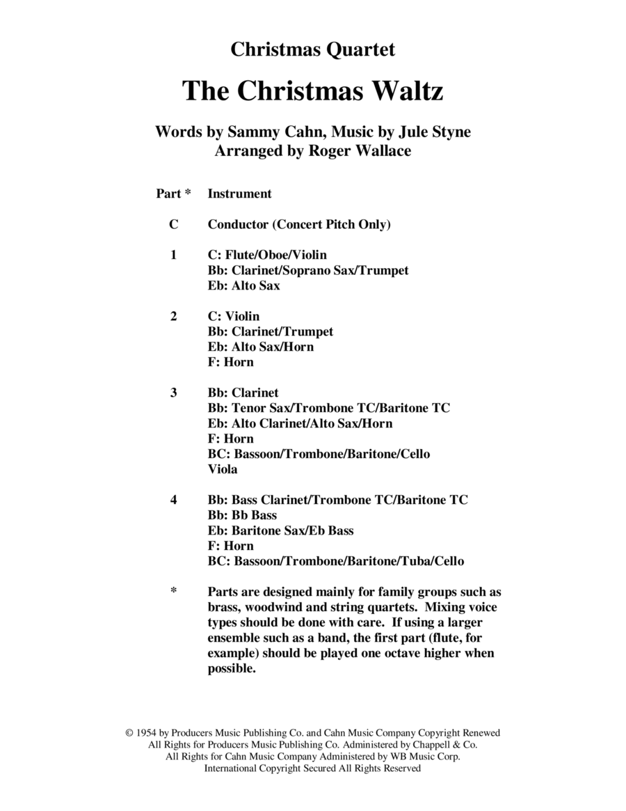 The Christmas Waltz Viola scores gallery preview page 1