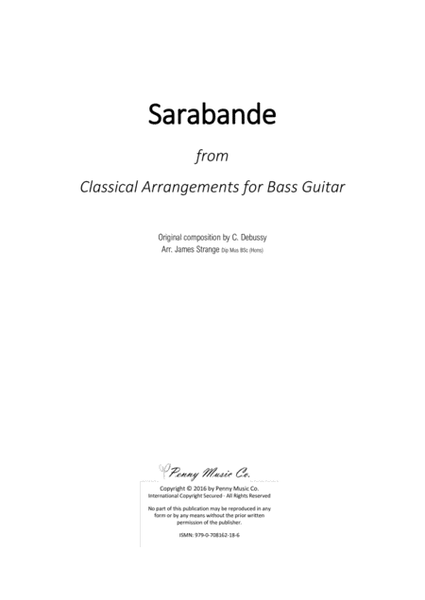 Debussy's "Sarabande" for solo Bass Guitar image number null