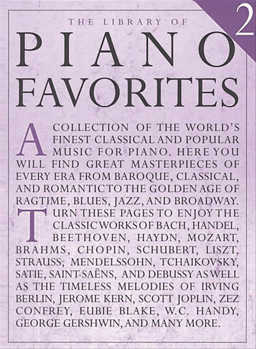 Library of Piano Favorites - Volume 2 Piano Solo scores gallery preview page 1