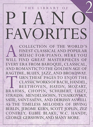Book cover for Library of Piano Favorites - Volume 2