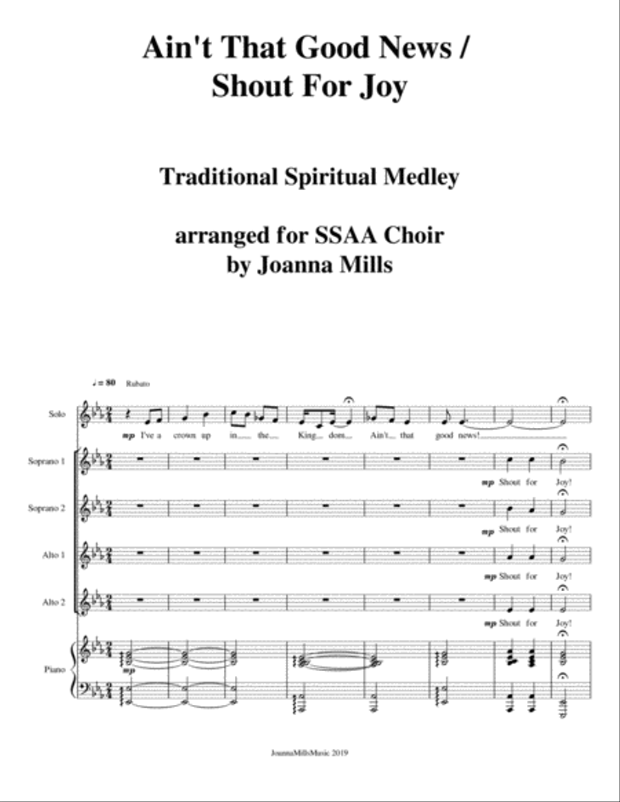 Ain't That Good News / Shout for Joy (SSAA) SSAA scores gallery preview page 2