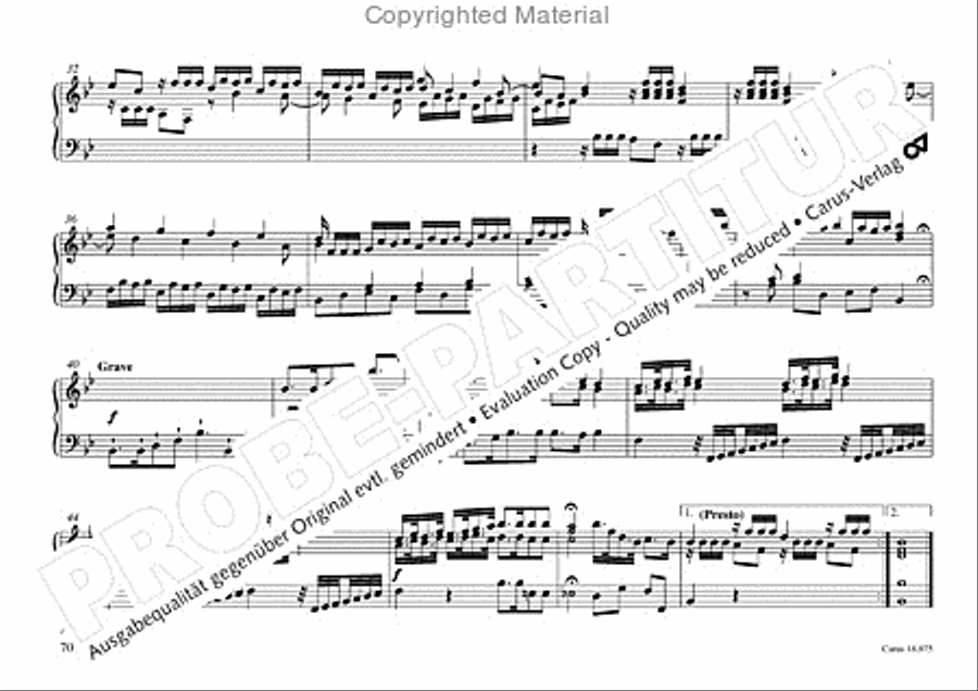 Freiburger Orgelbuch: Stammteil Organ Solo scores gallery preview page 71