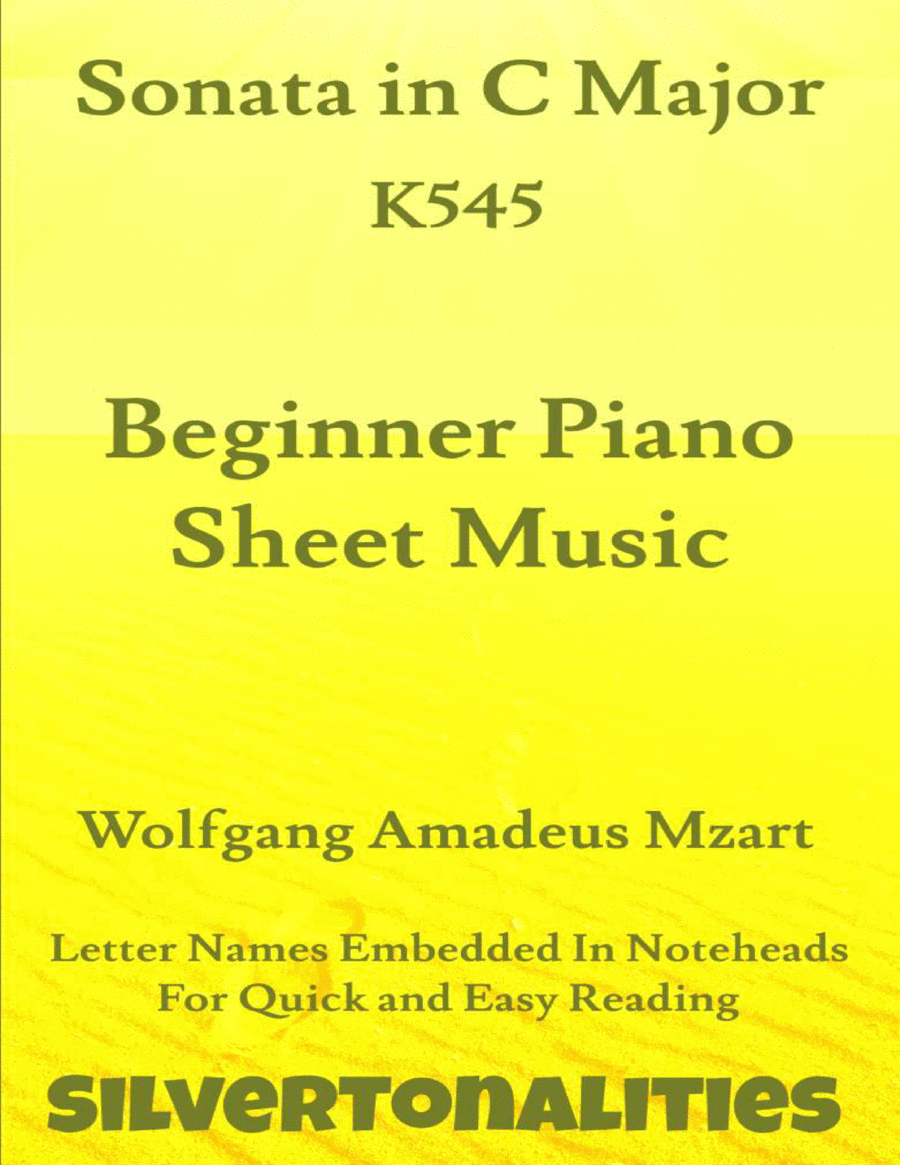 Sonata in C Major K545 First Movement Beginner Piano Sheet Music