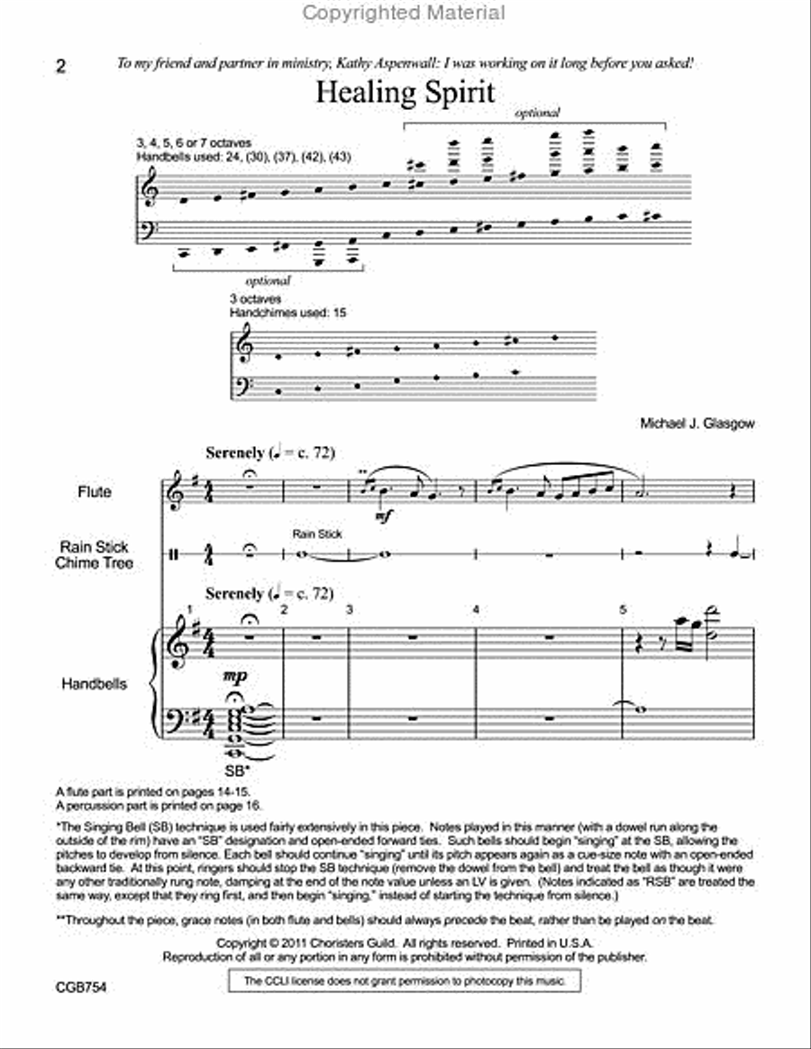 Healing Spirit Healing Spirit Handbell Choir scores gallery preview page 2
