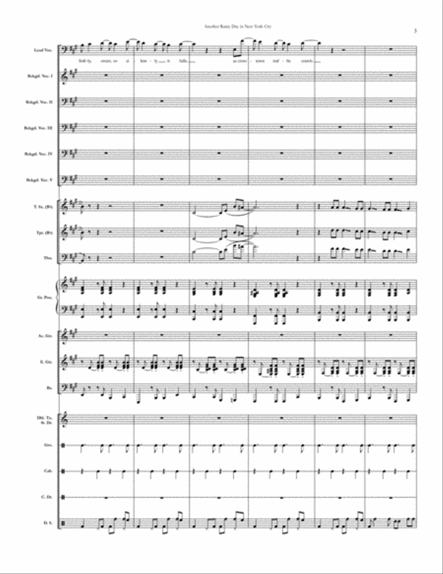 Another Rainy Day In New York City Small Ensemble scores gallery preview page 3