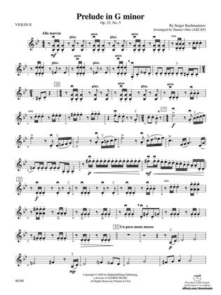 Prelude in G Minor: 2nd Violin
