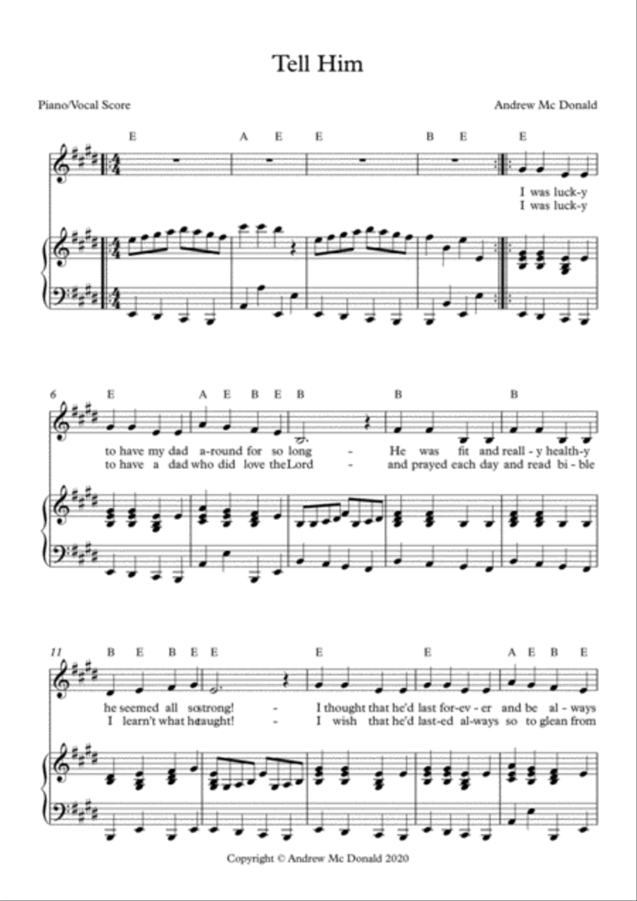 Tell Him Voice scores gallery preview page 2