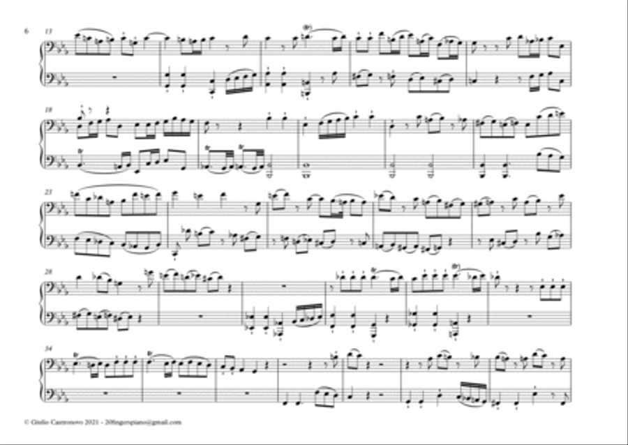 Mozart: Adagio & Fugue KV 546 (+KV 426) for Piano Duet (4 hands) Piano Method scores gallery preview page 6
