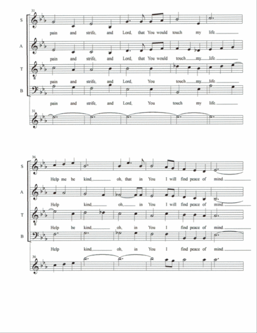 Jabez Prayer 4-Part scores gallery preview page 3