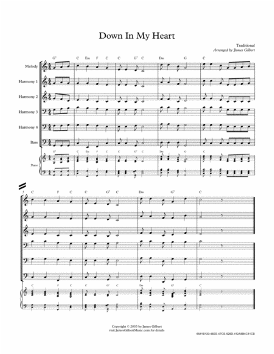 Down In My Heart Small Ensemble scores gallery preview page 2