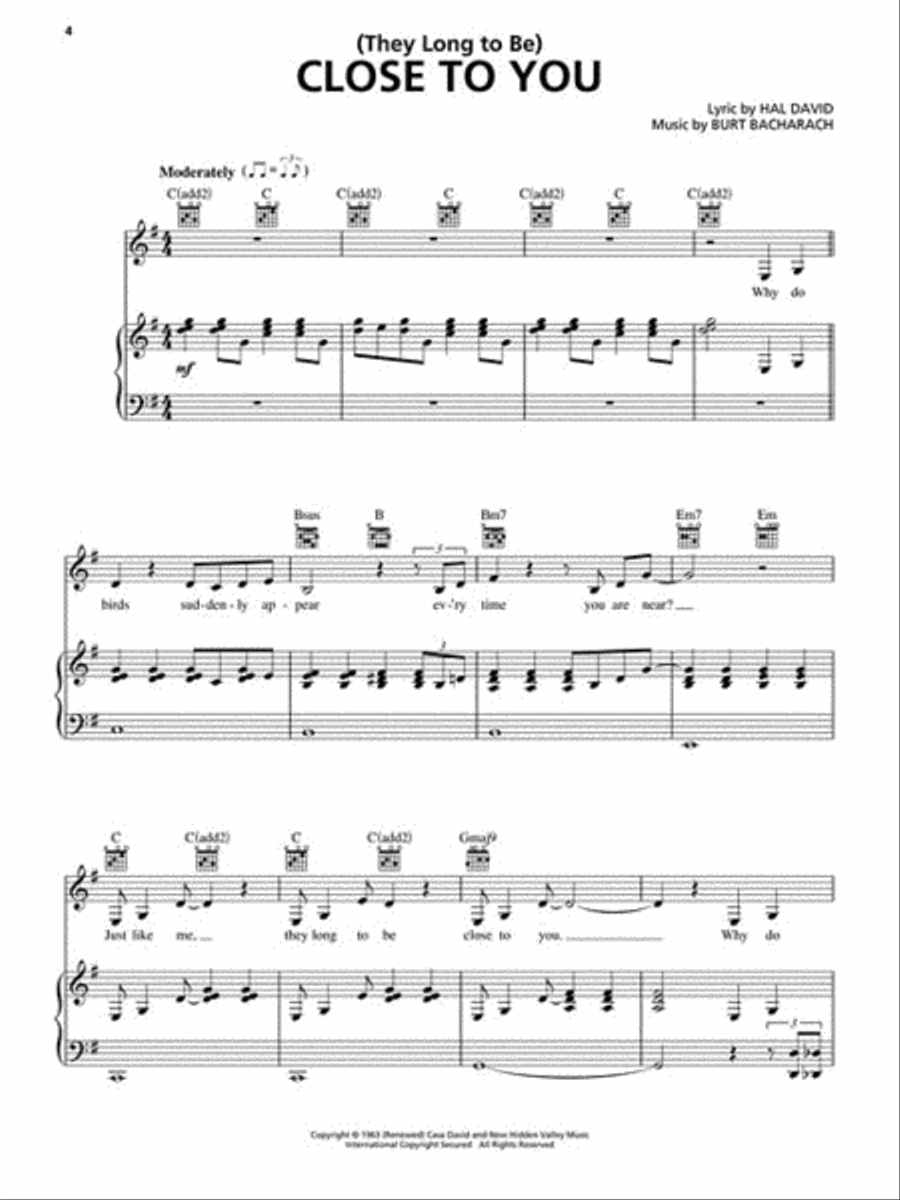 Carpenters Piano, Vocal, Guitar scores gallery preview page 5