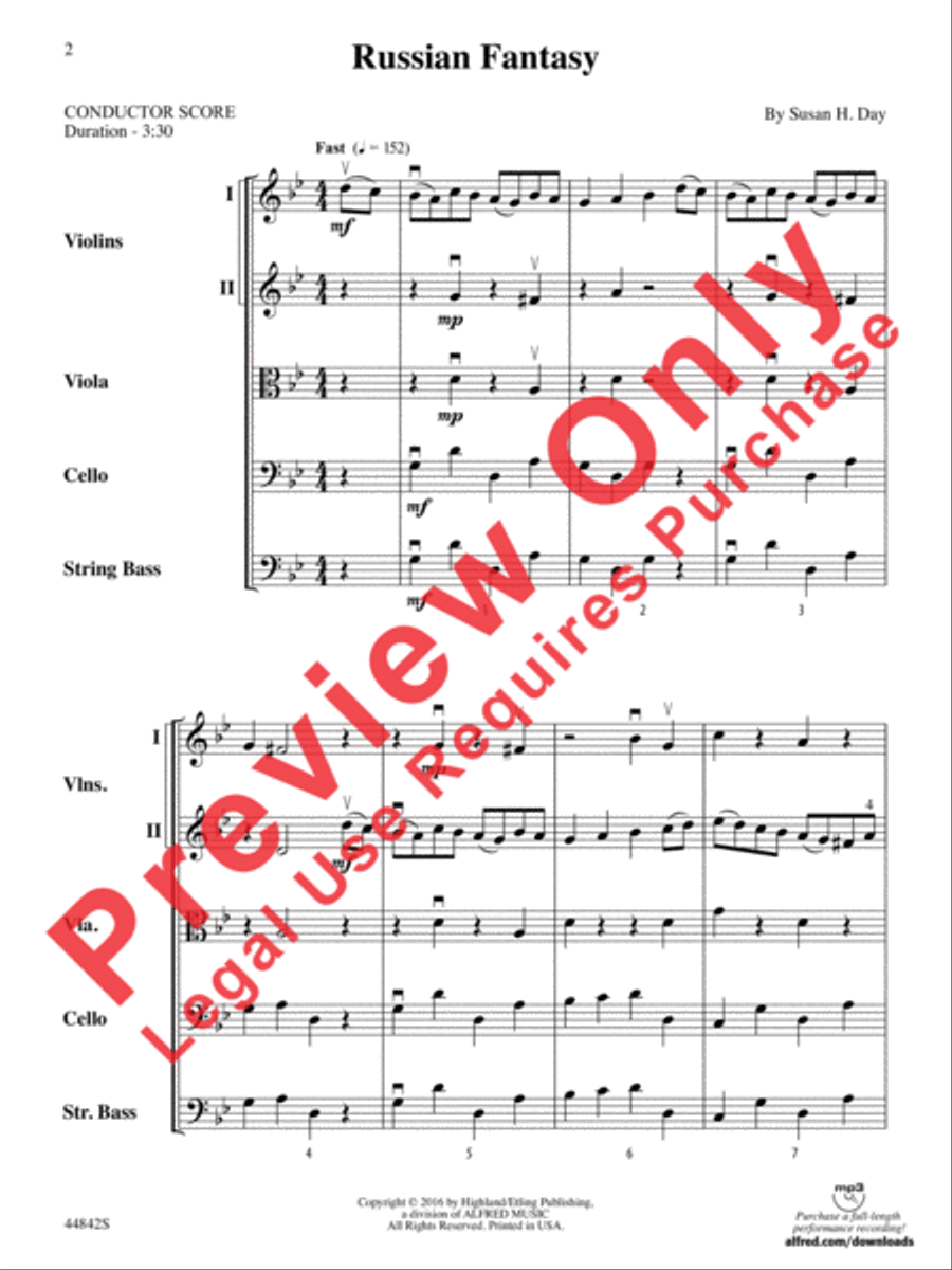 Russian Fantasy Russian Fantasy String Orchestra scores gallery preview page 15