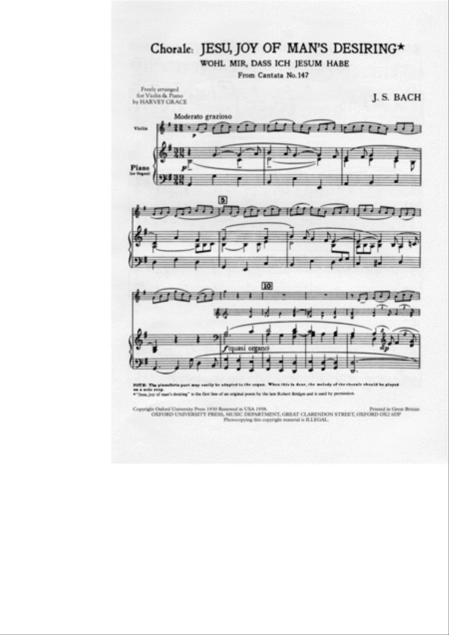 Jesu, Joy of Man's Desiring Violin Solo scores gallery preview page 2