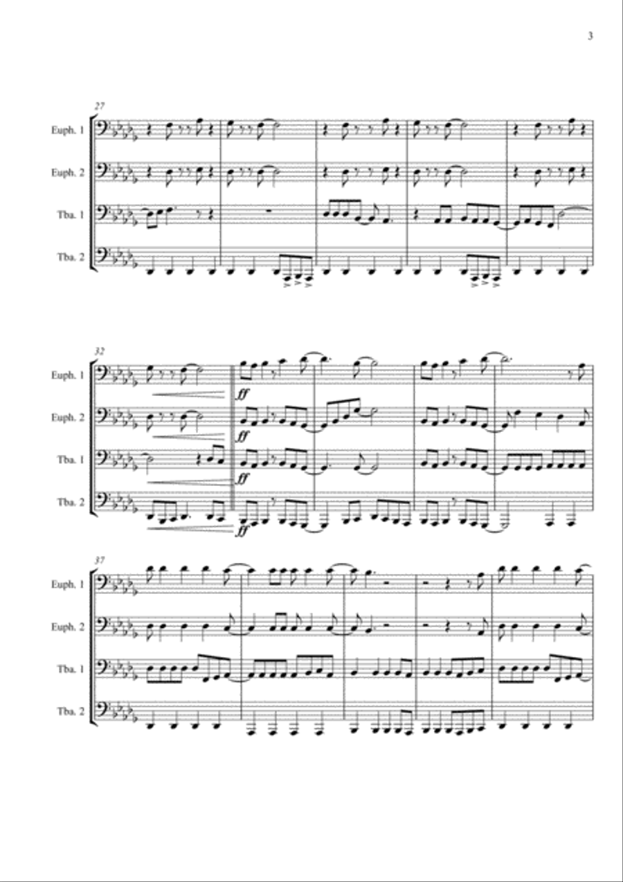 Crazy Train Brass Ensemble scores gallery preview page 5