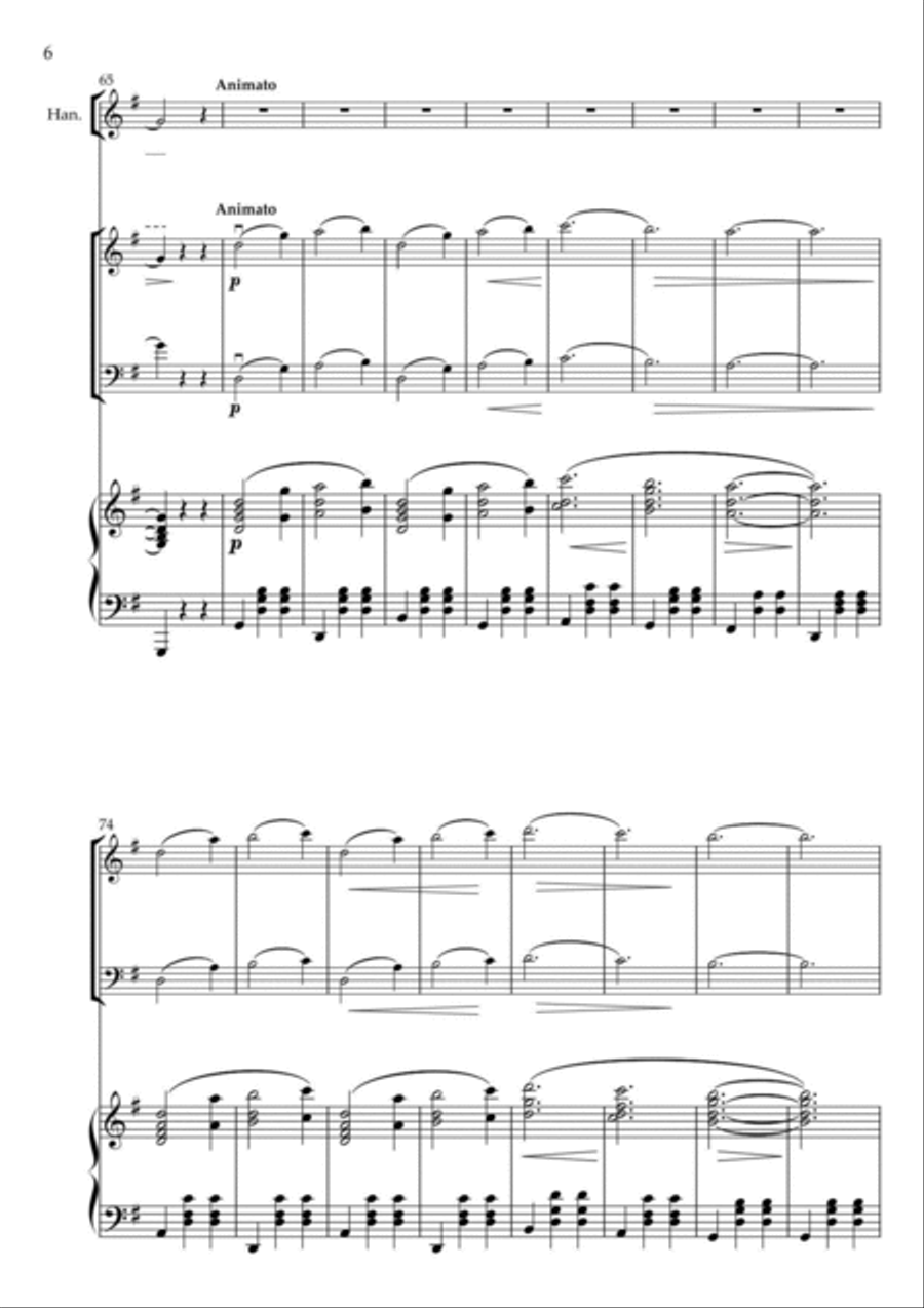 Lippen Schweigen (Merry Widow Waltz), for baritone/tenor, soprano & piano trio Piano Trio scores gallery preview page 6