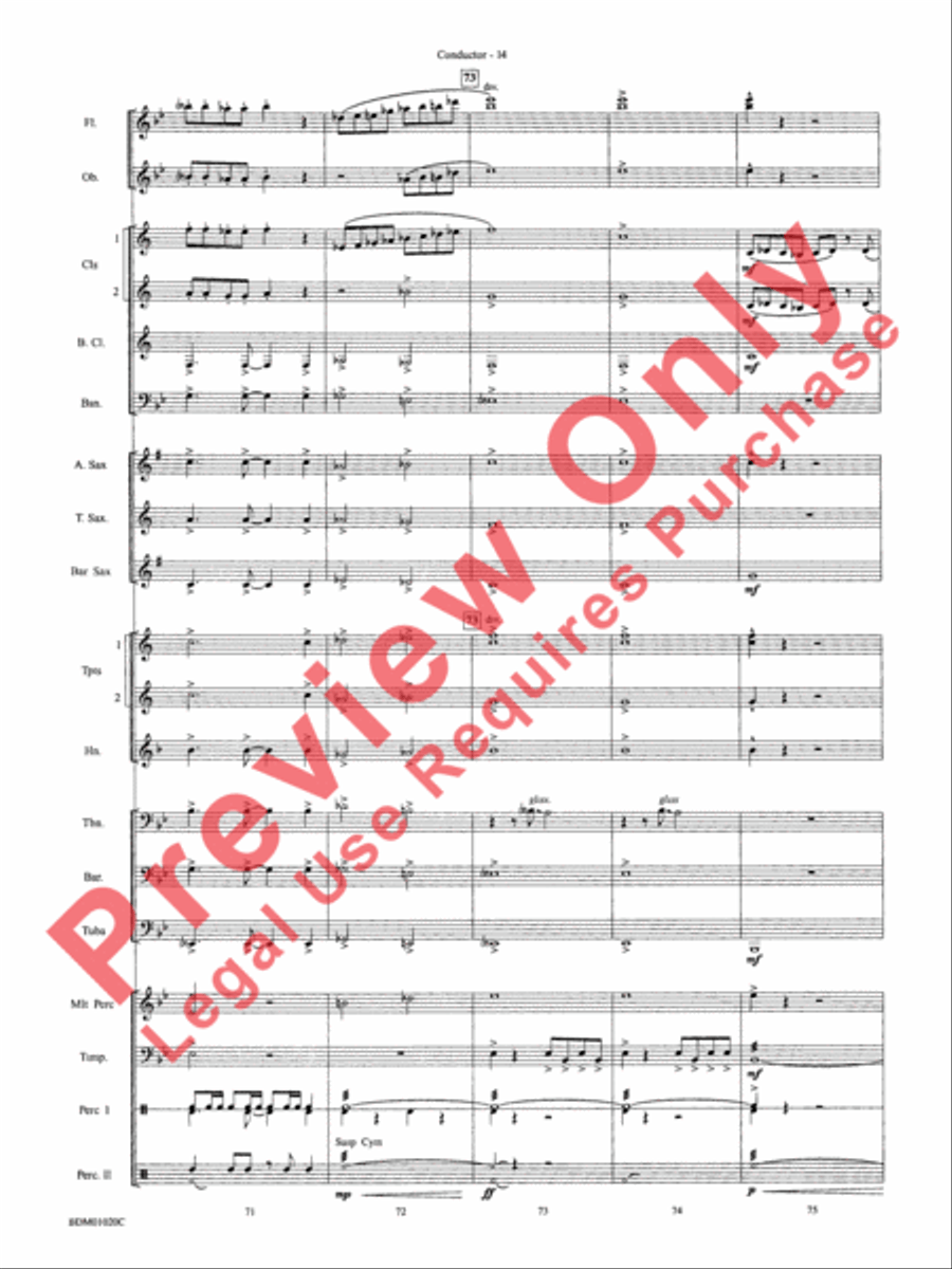The Curse of Tutankhamun Concert Band scores gallery preview page 17