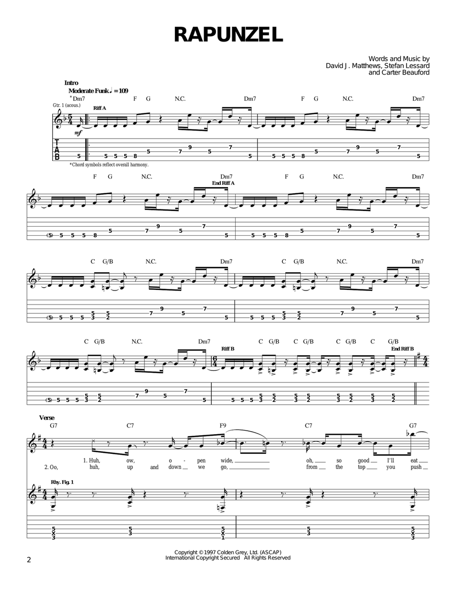 Rapunzel Acoustic Guitar scores gallery preview page 1