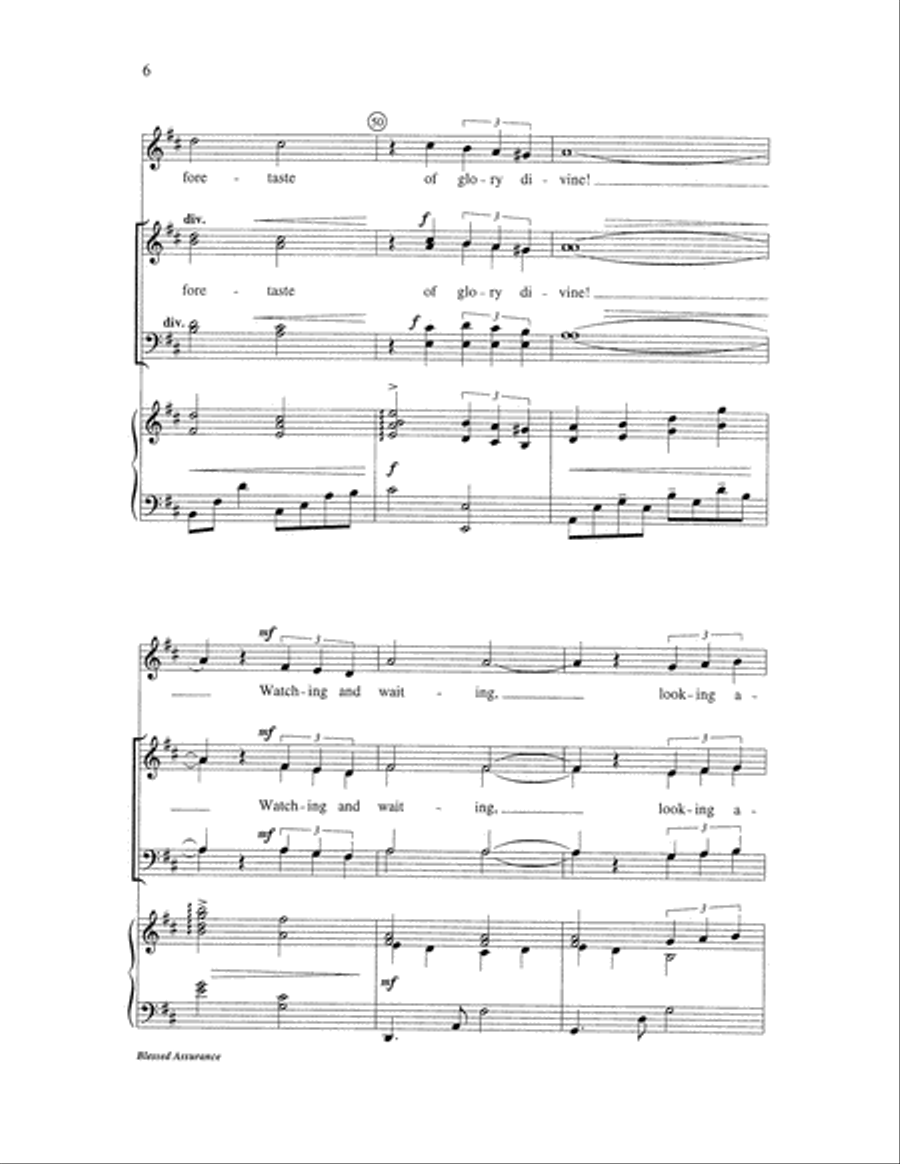 Blessed Assurance Blessed Assurance 4-Part scores gallery preview page 6
