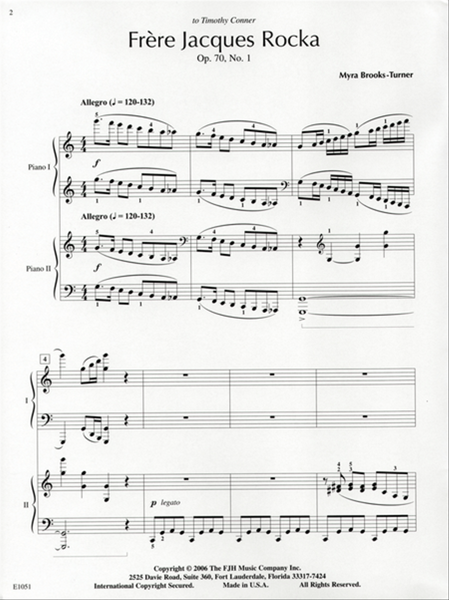 Frère Jacques Rocka, Op. 70, No. 1 Small Ensemble scores gallery preview page 2