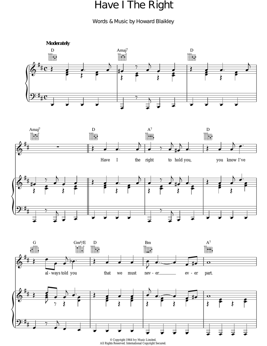 Have I The Right Have I The Right Acoustic Guitar scores gallery preview page 1