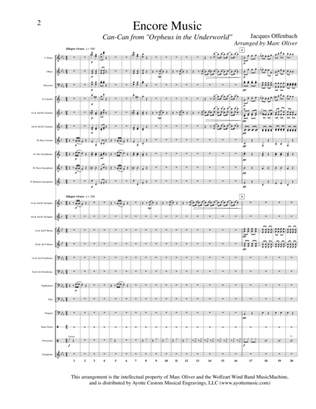 Encore Music (Can-Can from Orpheus in the Underworld) for Concert Band