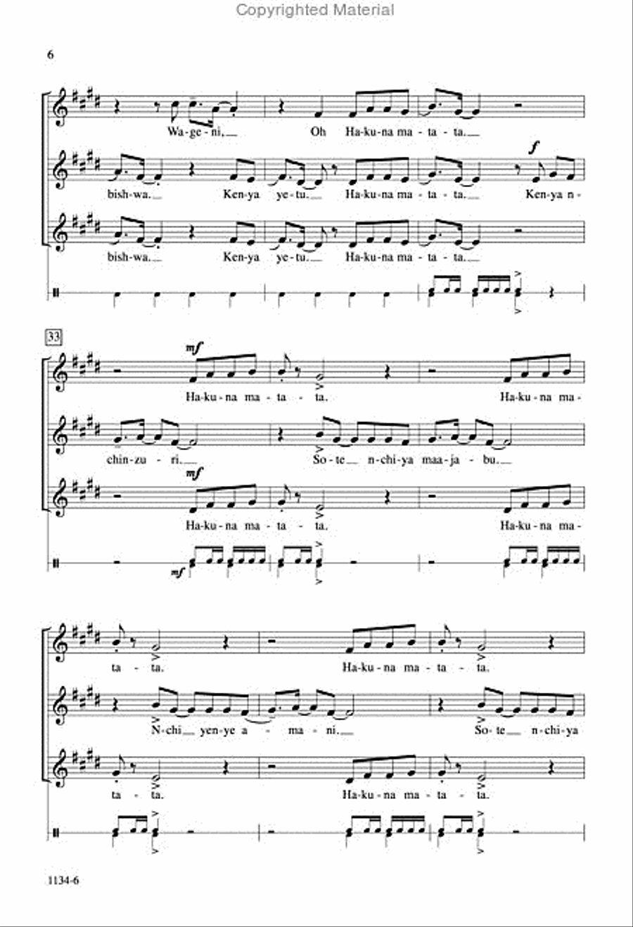 Jambo - SSA Octavo SSA scores gallery preview page 5