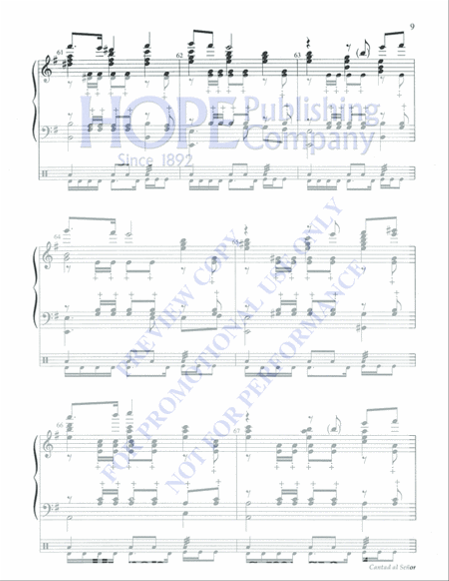 Cantad al Senor 5-Octaves scores gallery preview page 9