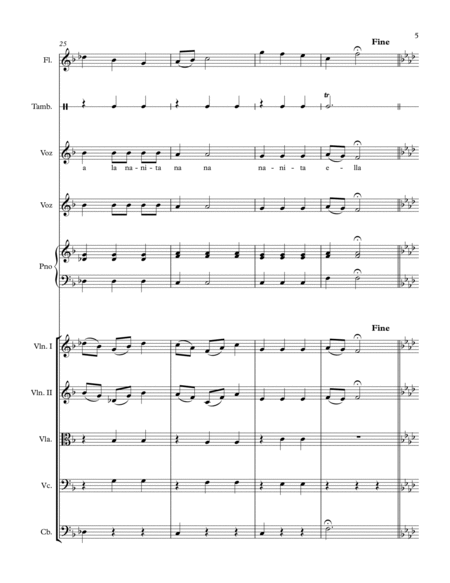 A La Nanita (Score and Parts)