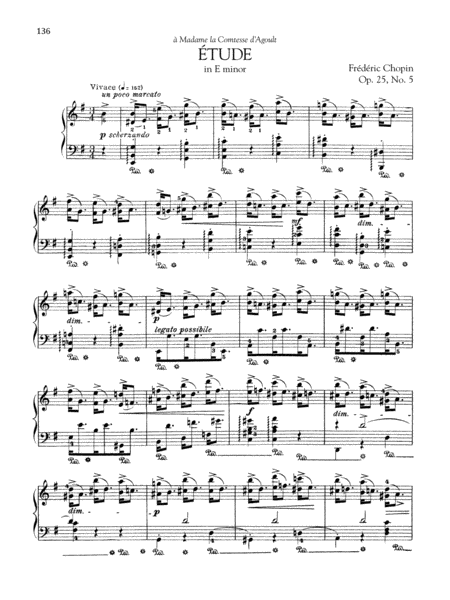 Etude in E minor, Op. 25, No. 5