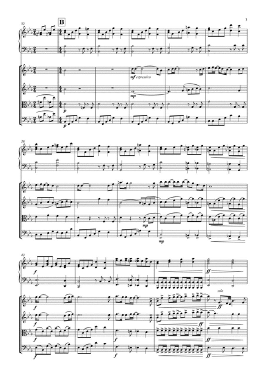 Bohemian Rhapsody Piano Quintet scores gallery preview page 3