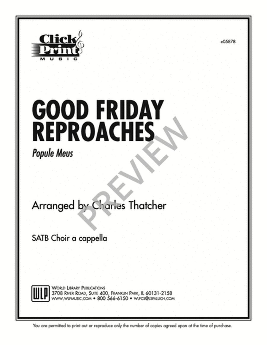 Good Friday Reproaches