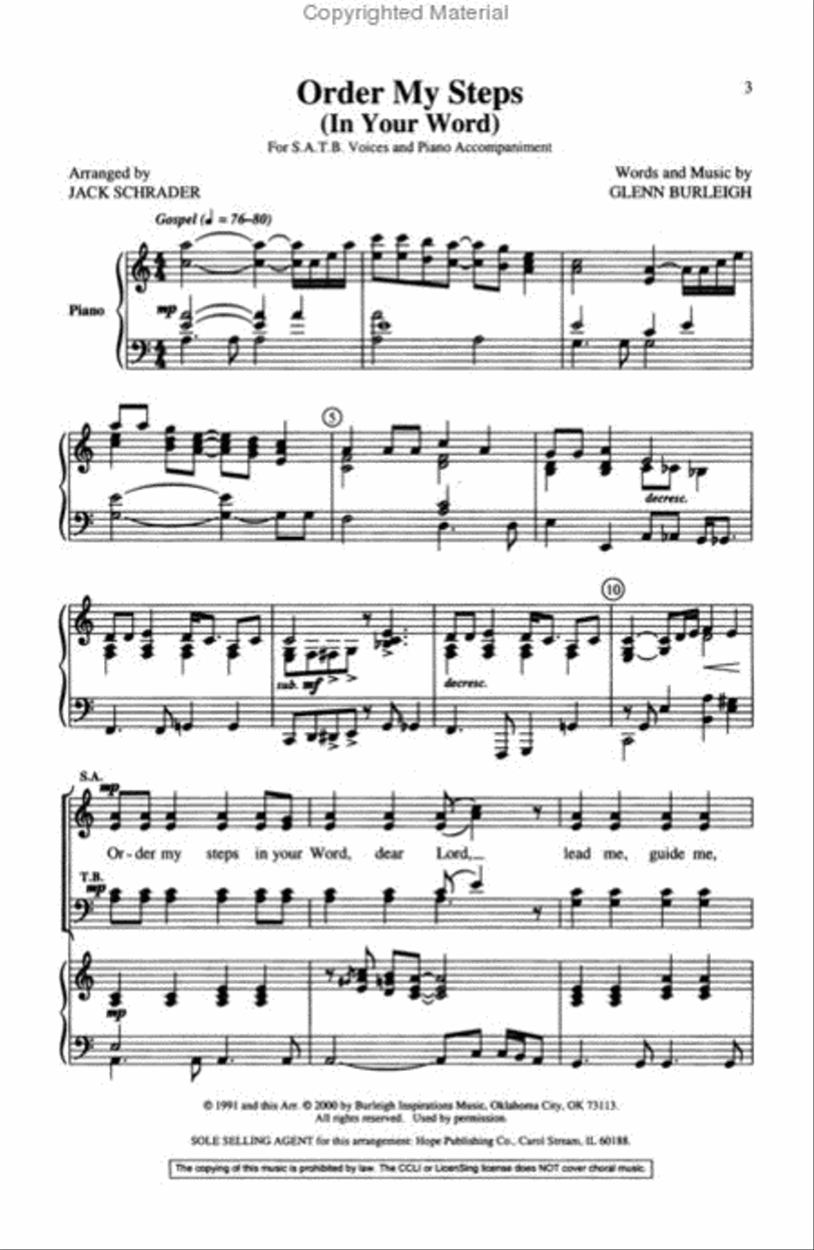 Order My Steps 4-Part scores gallery preview page 2