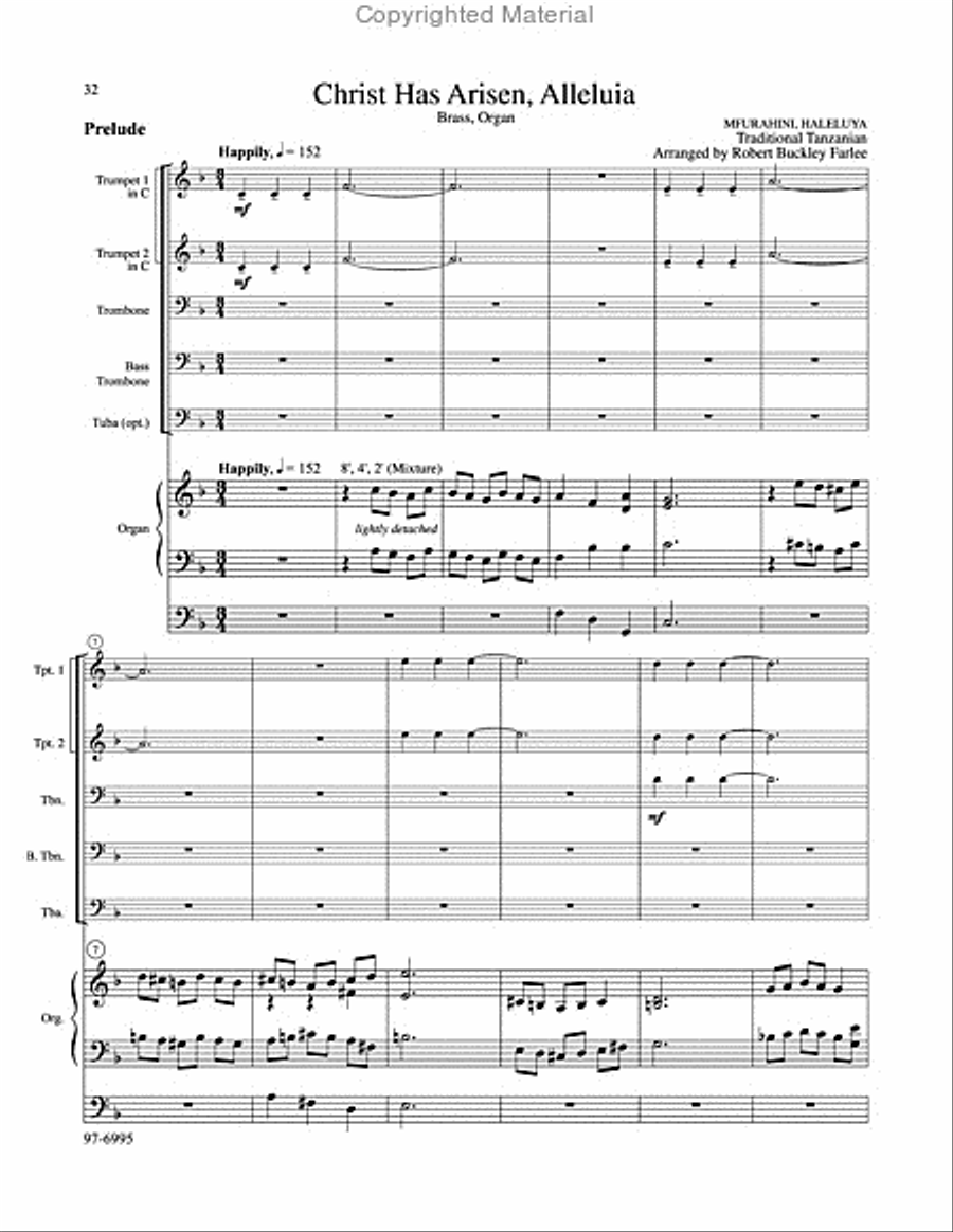 Brass Fanfares and Accompaniments for the Easter Season Trombone scores gallery preview page 7