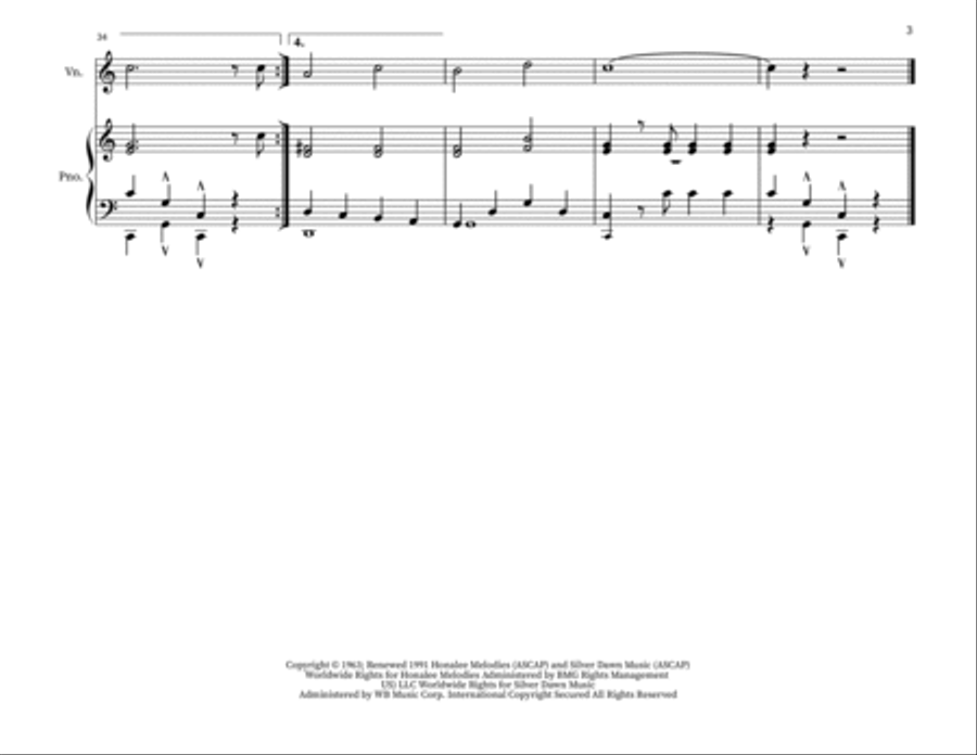 Puff The Magic Dragon Puff The Magic Dragon Violin Solo scores gallery preview page 3