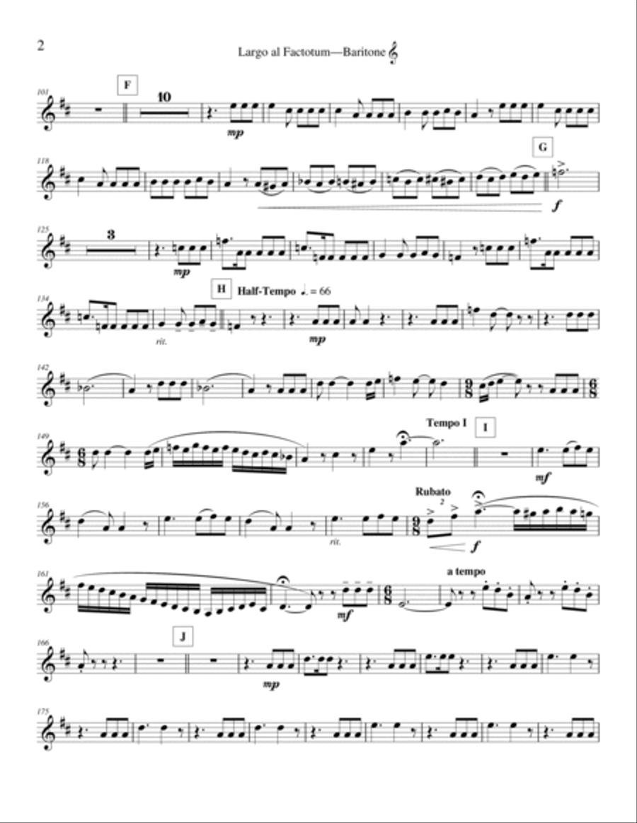 Largo al Factotum (from the Barber of Seville) transcribed for Concert band Concert Band scores gallery preview page 5