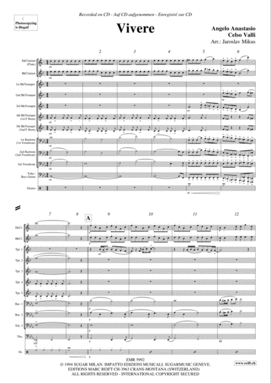 Vivere Bass Guitar scores gallery preview page 4