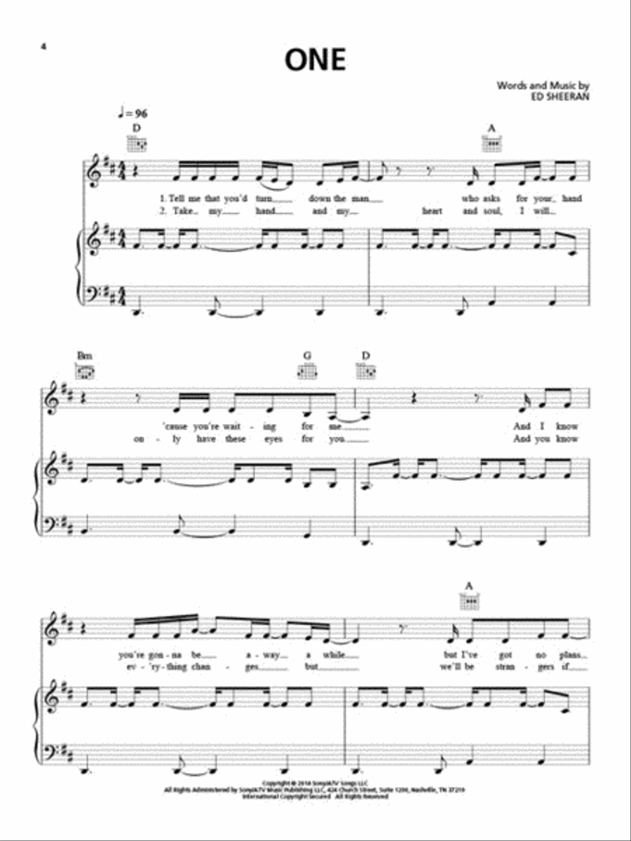 Ed Sheeran - X Ed Sheeran - X Piano, Vocal, Guitar scores gallery preview page 3
