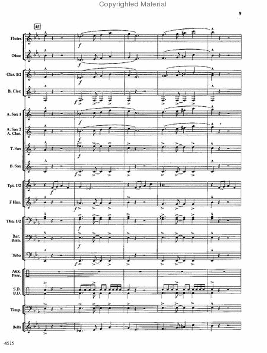Lincoln Celebration Concert Band scores gallery preview page 10