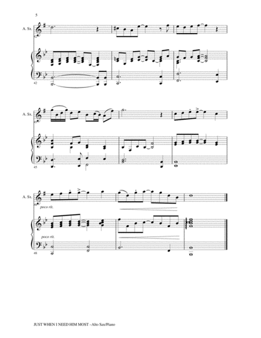Gary Lanier: 3 BEAUTIFUL HYMNS, Set III (Duets for Alto Sax & Piano) image number null