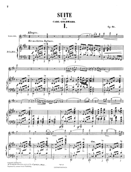 Suite fur Pianoforte & Violine : Op. 11