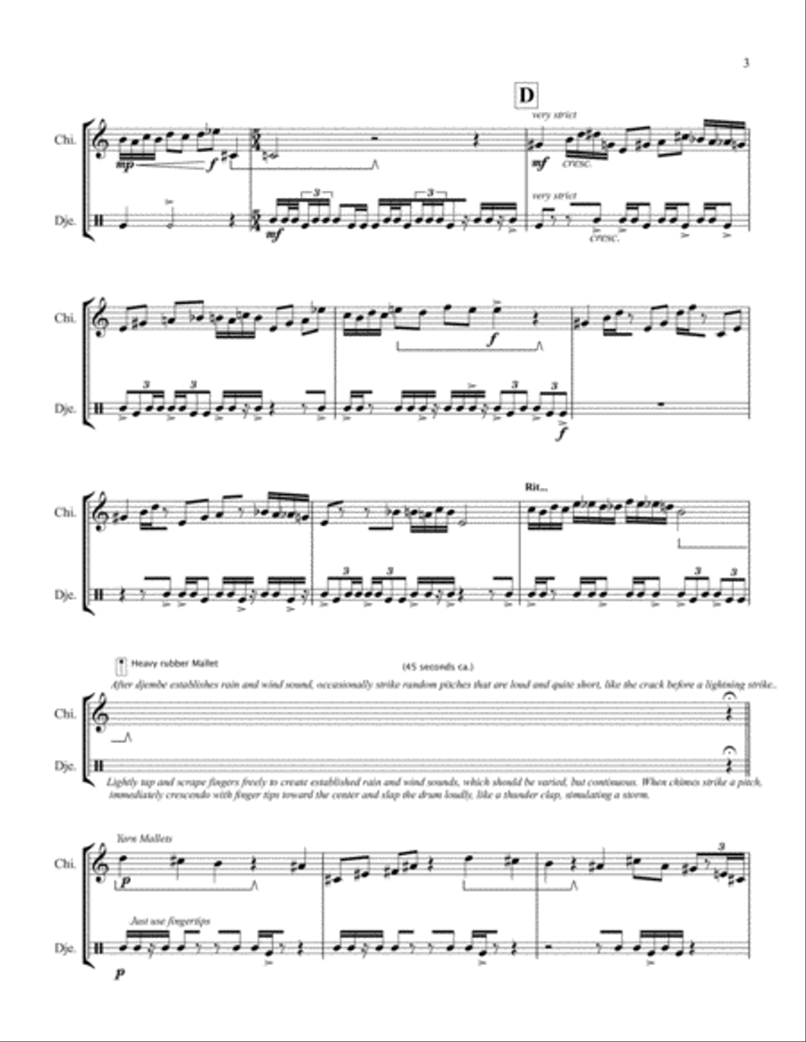 Pouring Into Wind Pouring Into Wind Percussion Ensemble scores gallery preview page 3