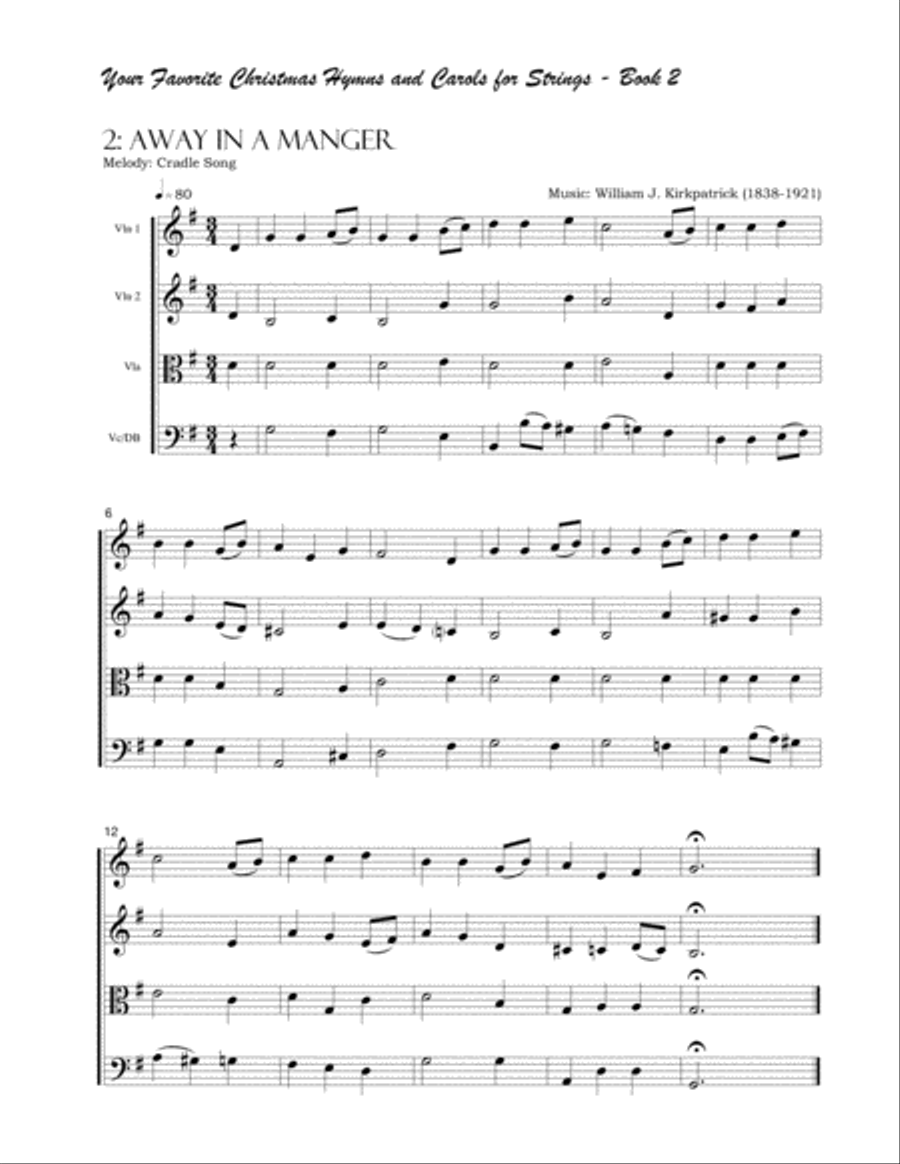 Your Favorite Christmas Hymns and Carols for Strings, Book 2 String Orchestra scores gallery preview page 4