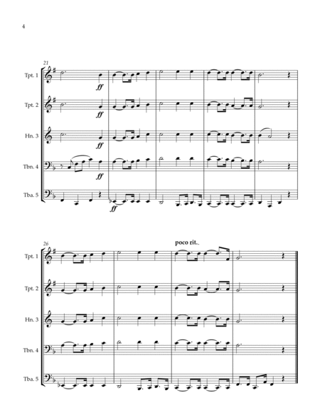 Flanders Regional Anthem for (De Vlaamse Leeuw-Flanders ) for Brass Quintet image number null