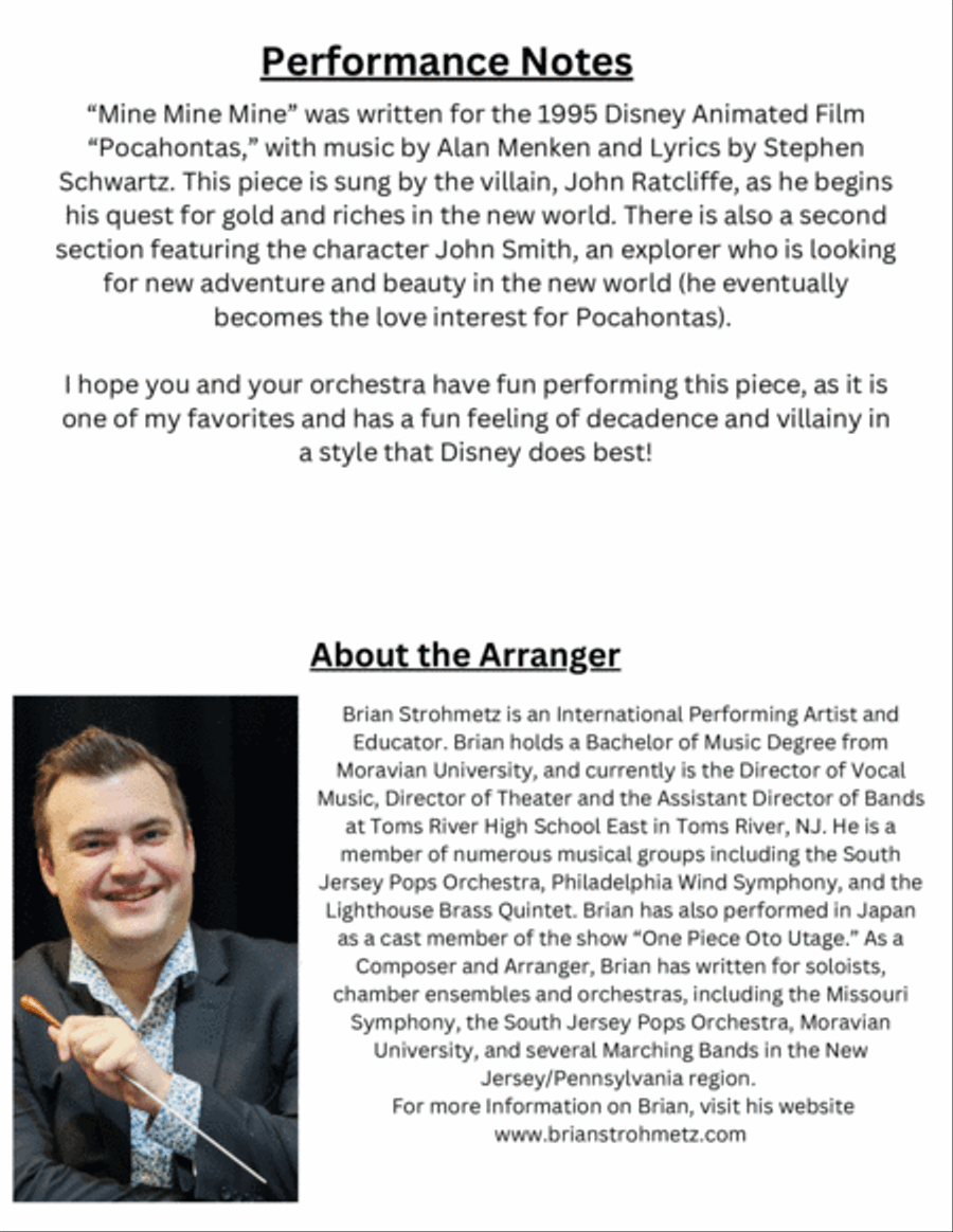 Mine, Mine, Mine Full Orchestra scores gallery preview page 2