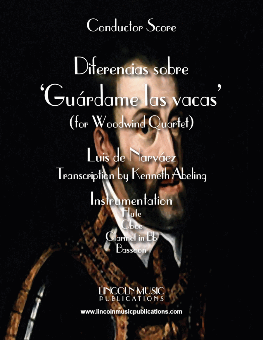 Narvaez - Guardame las vacas (for Woodwind Quartet) Woodwind Quartet scores gallery preview page 1