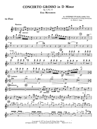 Concerto Grosso in D Minor: Flute