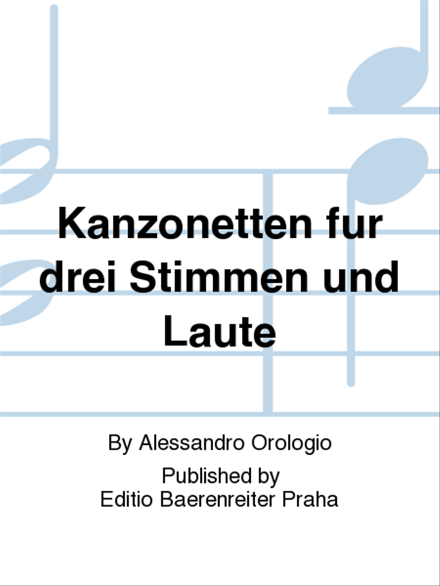 Kanzonetten für drei Stimmen und Laute Lute scores gallery preview page 1